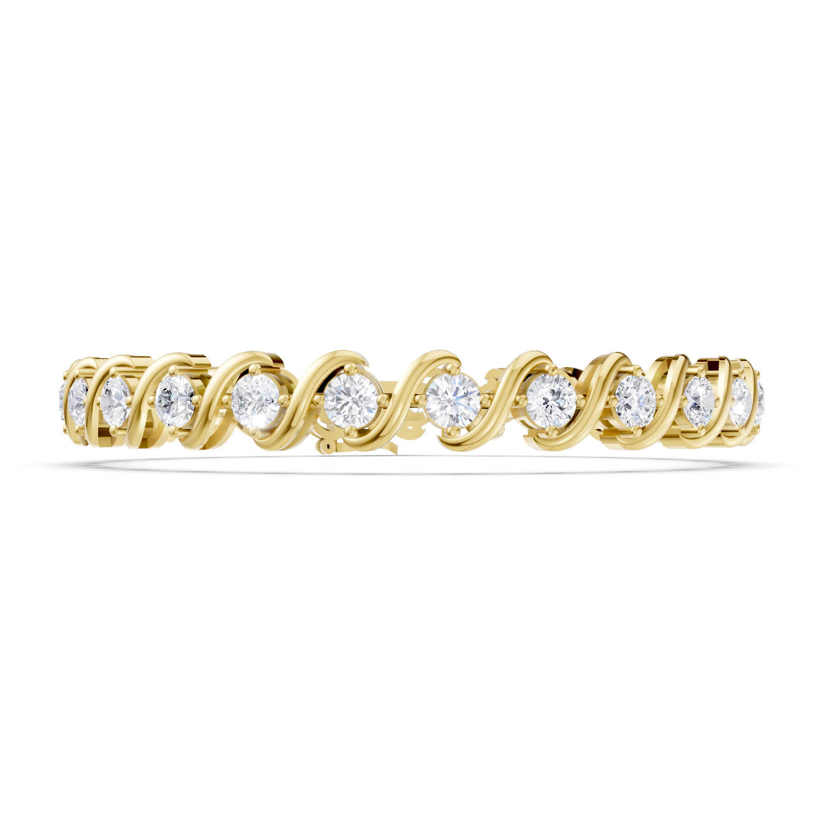 Elegant Diamond S-Link Bracelet
