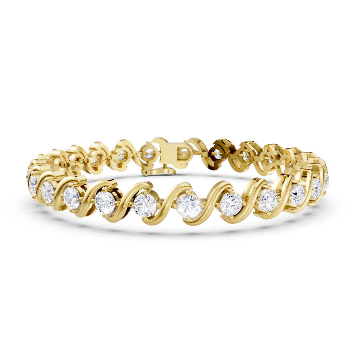 Elegant Diamond S-Link Bracelet view 2