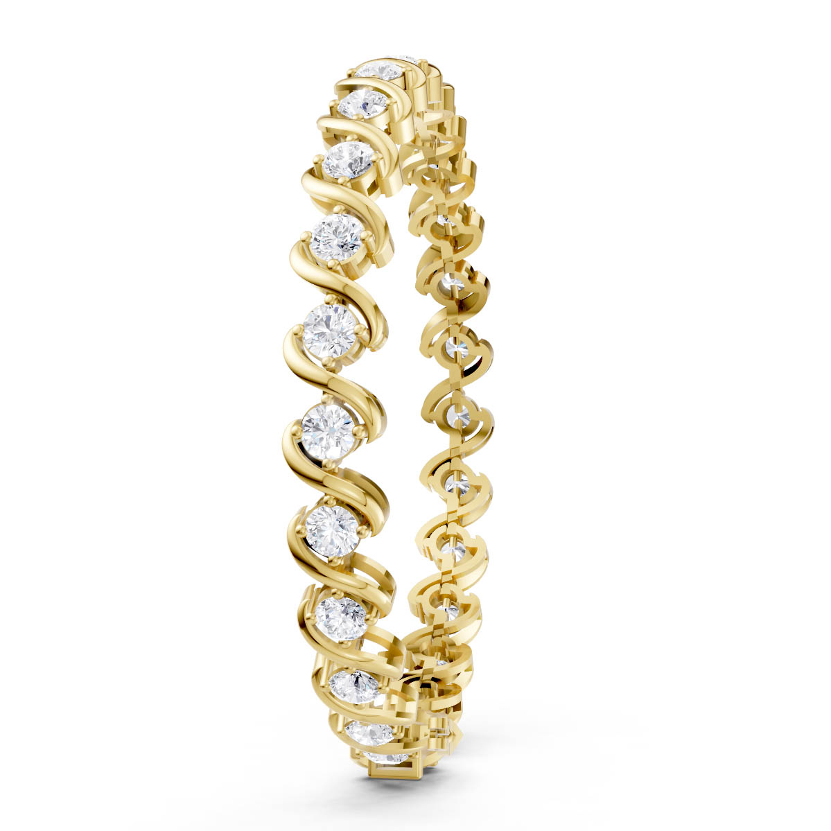 Elegant Diamond S-Link Bracelet view 3