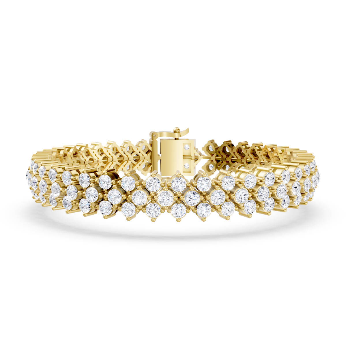 Double Row Diamond Bracelet view 2