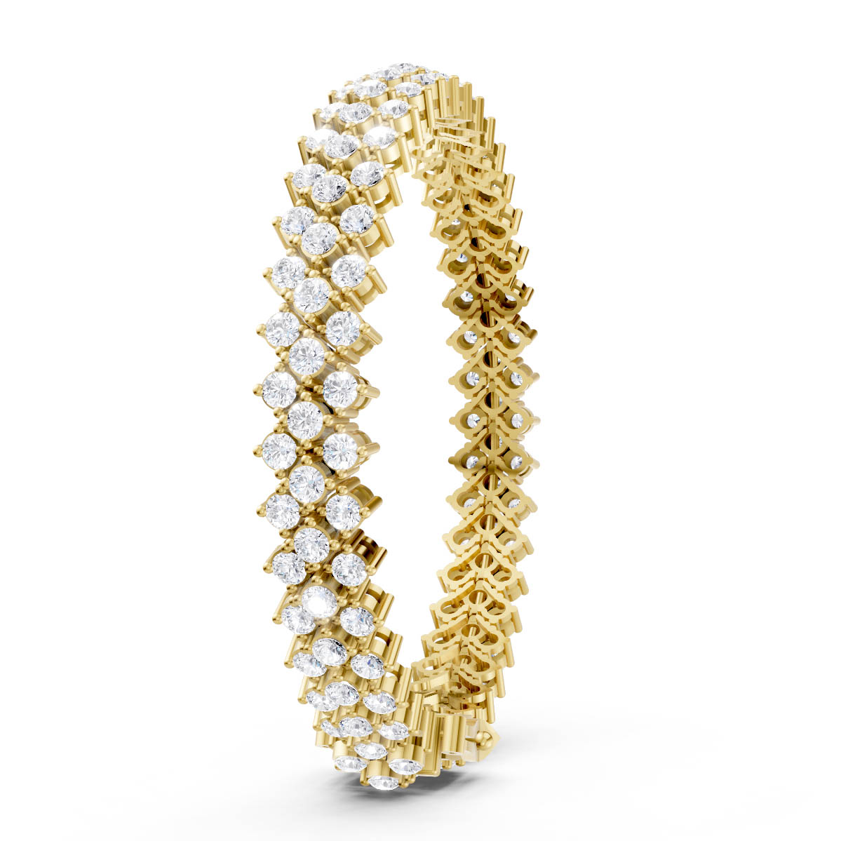 Double Row Diamond Bracelet view 3