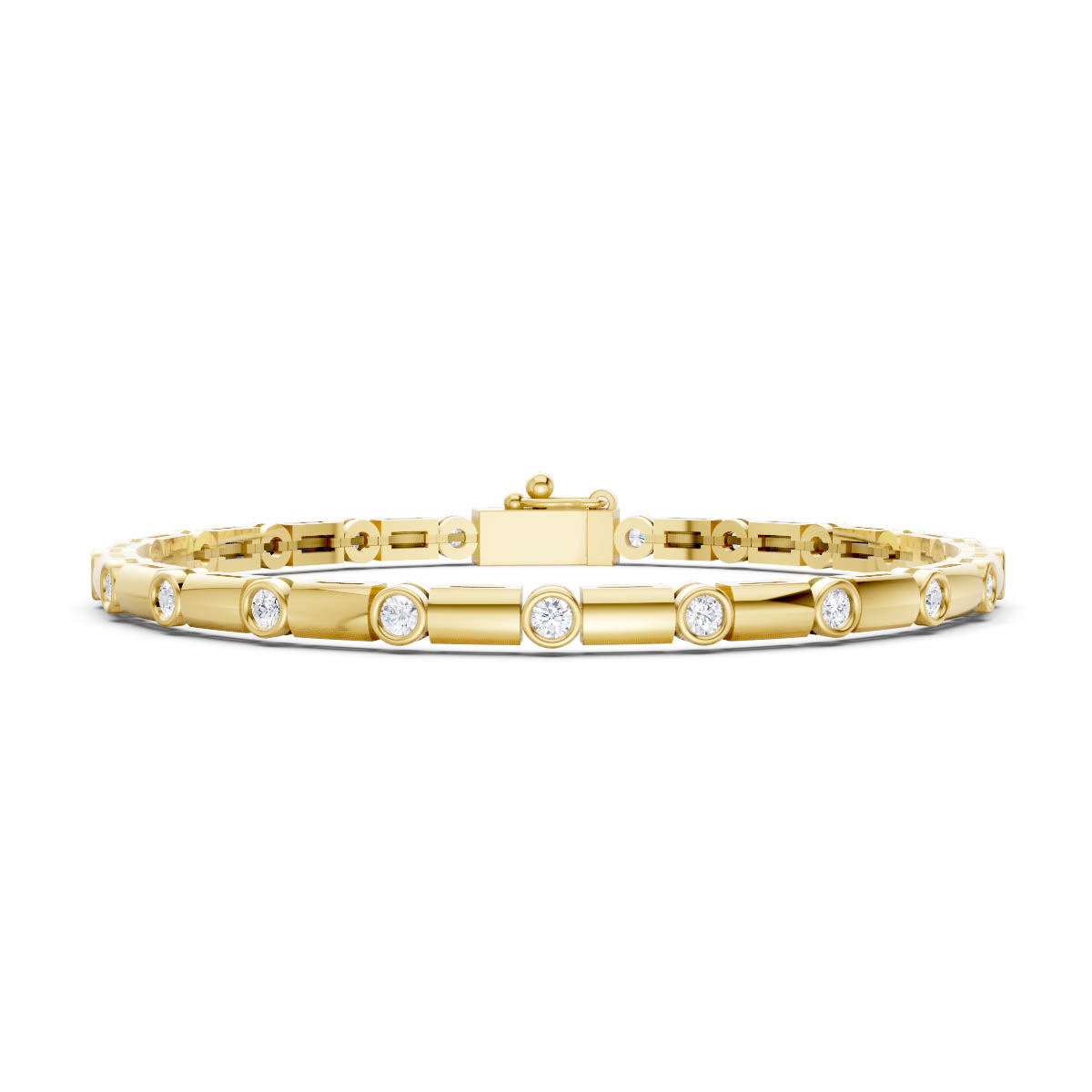 Geometric Diamond Link Bracelet view 2