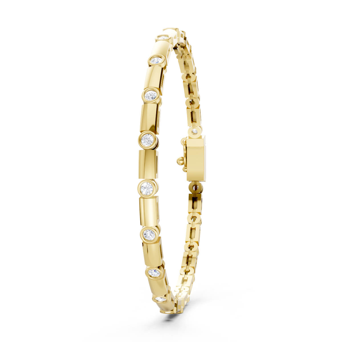 Geometric Diamond Link Bracelet view 3