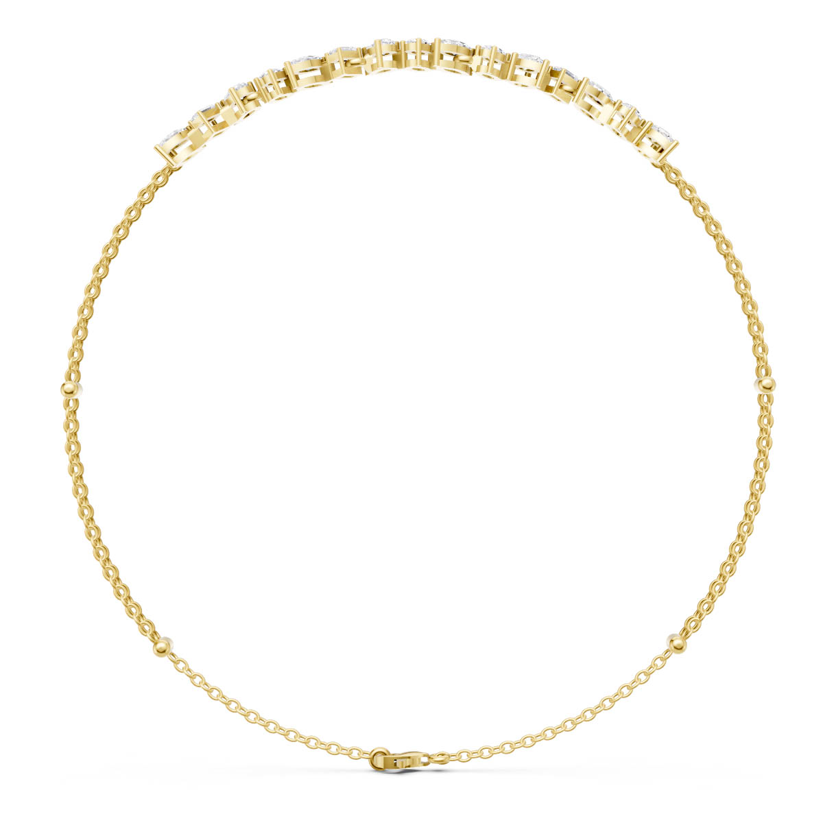 Mixed Shape Diamond Bracelet view 4