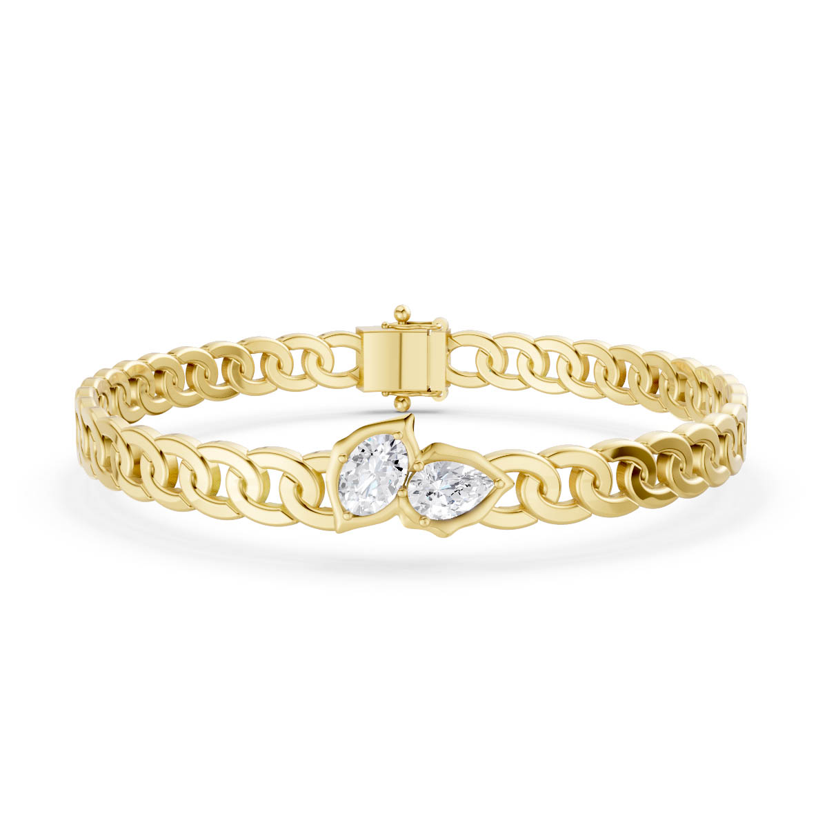 Diamond Curb Bracelet view 2