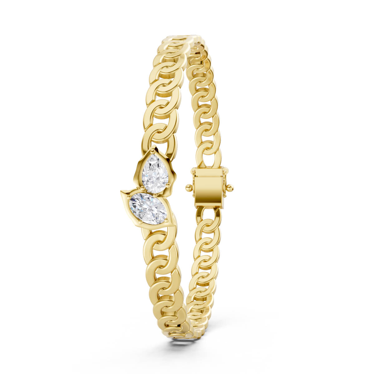 Diamond Curb Bracelet view 3