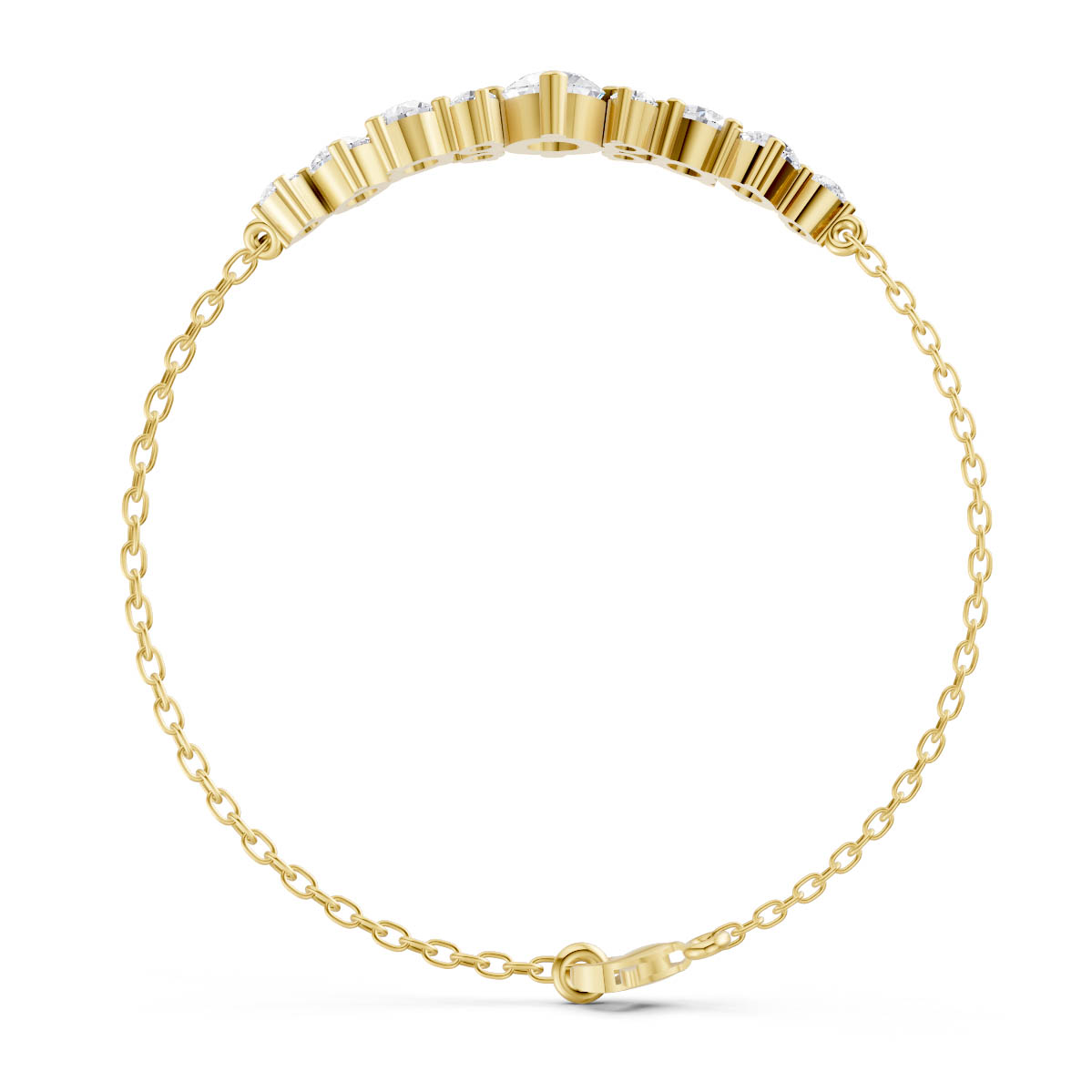 Graduated Cluster Diamond Bracelet view 4