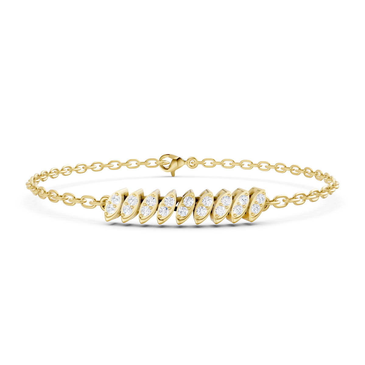 Marquise Shape Diamond Bracelet view 2