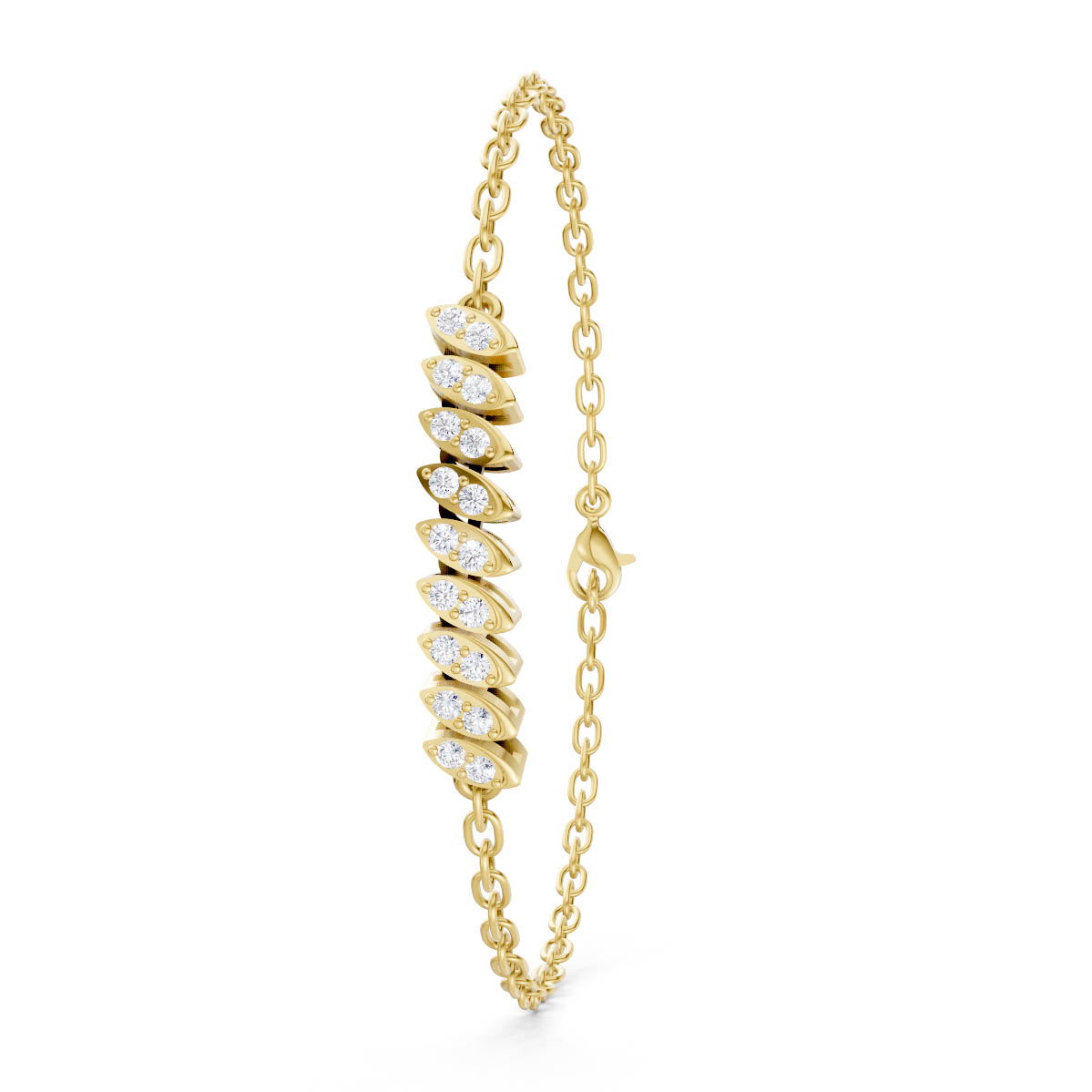 Marquise Shape Diamond Bracelet view 3