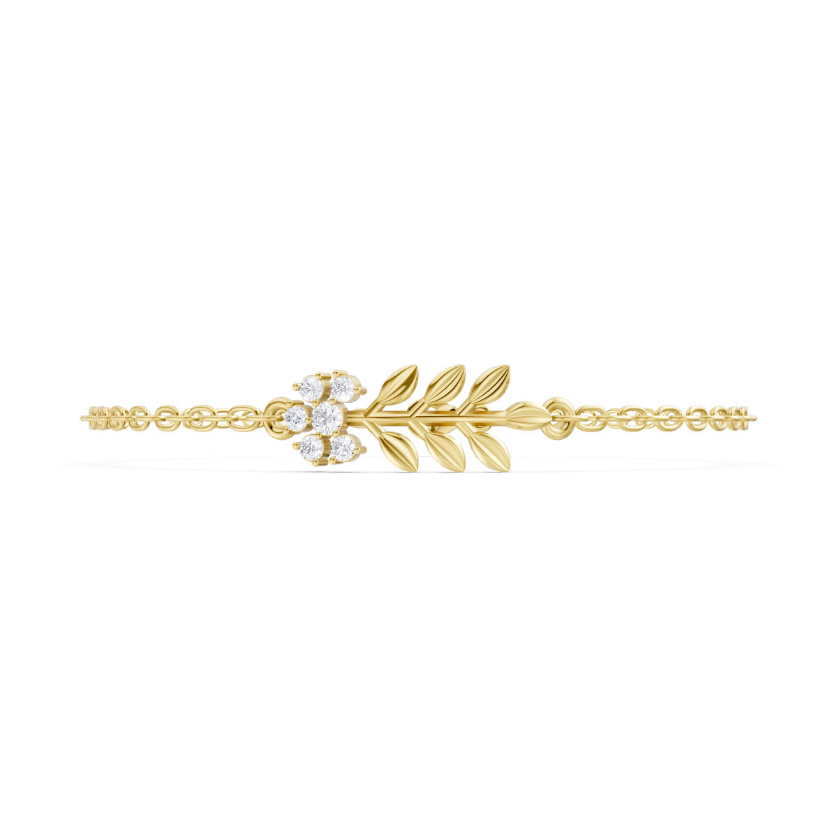 Floral Olive Branch Bracelet