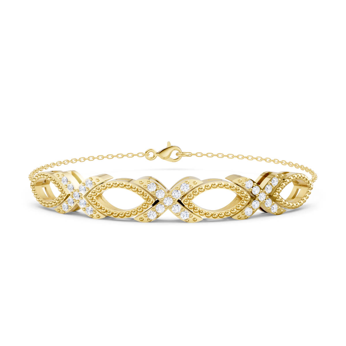 Interlocking Infinity Diamond Bracelet view 2