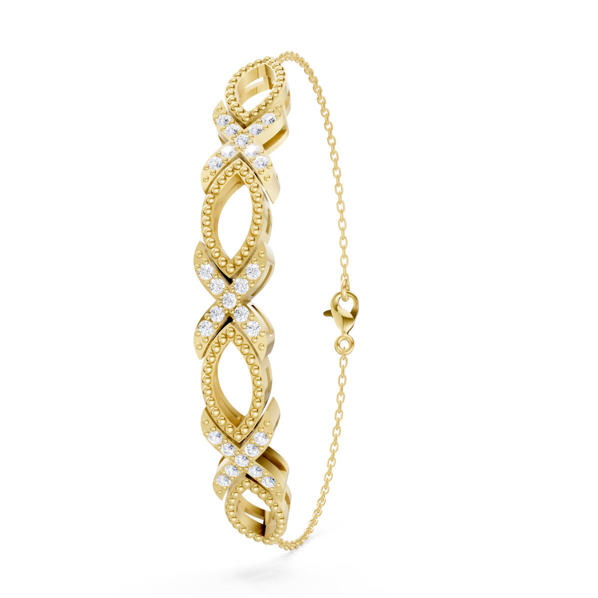 Interlocking Infinity Diamond Bracelet view 3