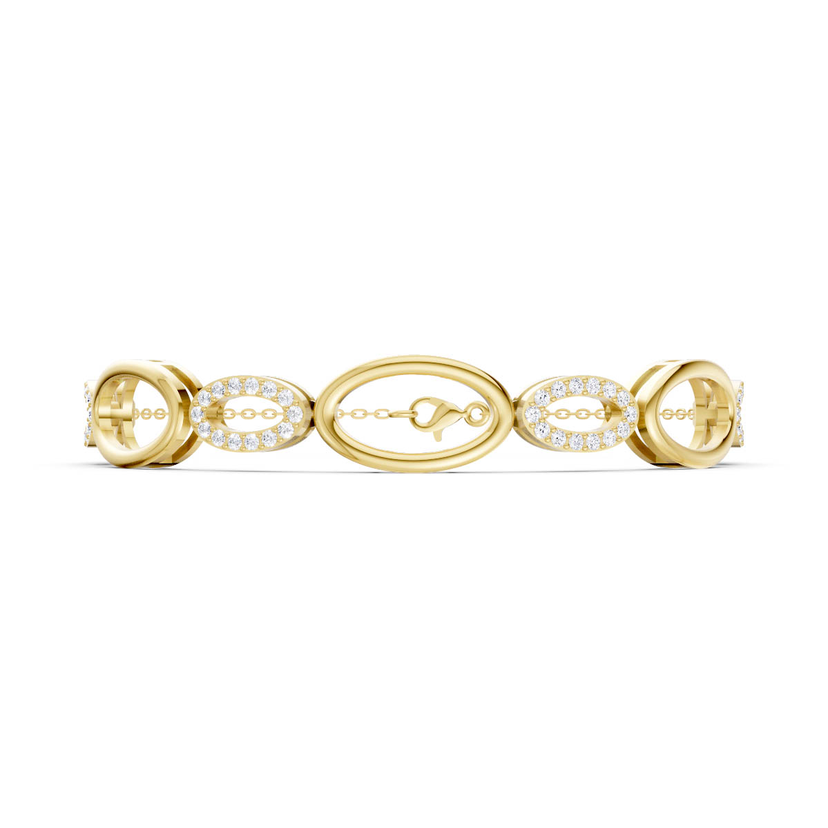 Curving Split Diamond Bracelet