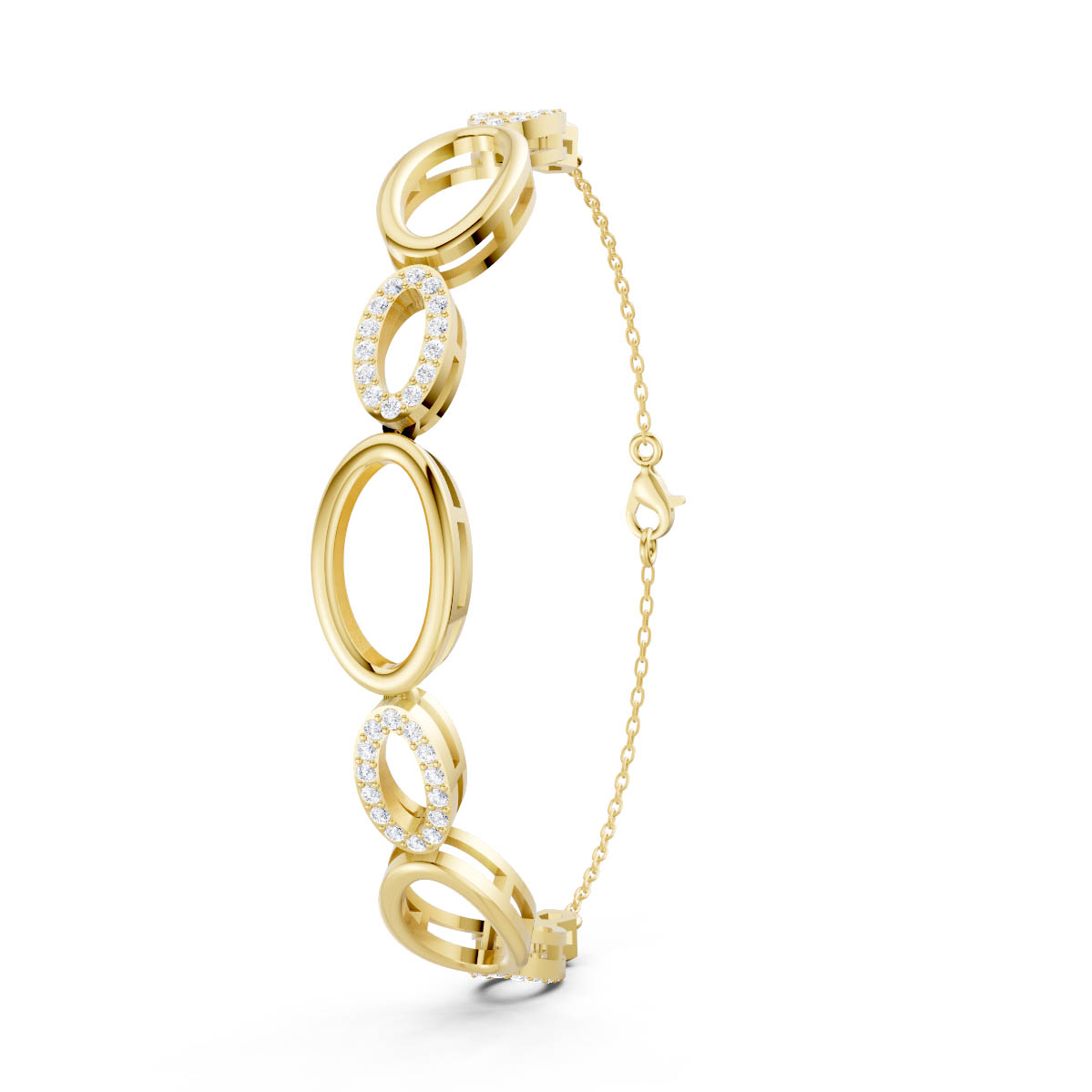 Curving Split Diamond Bracelet view 3