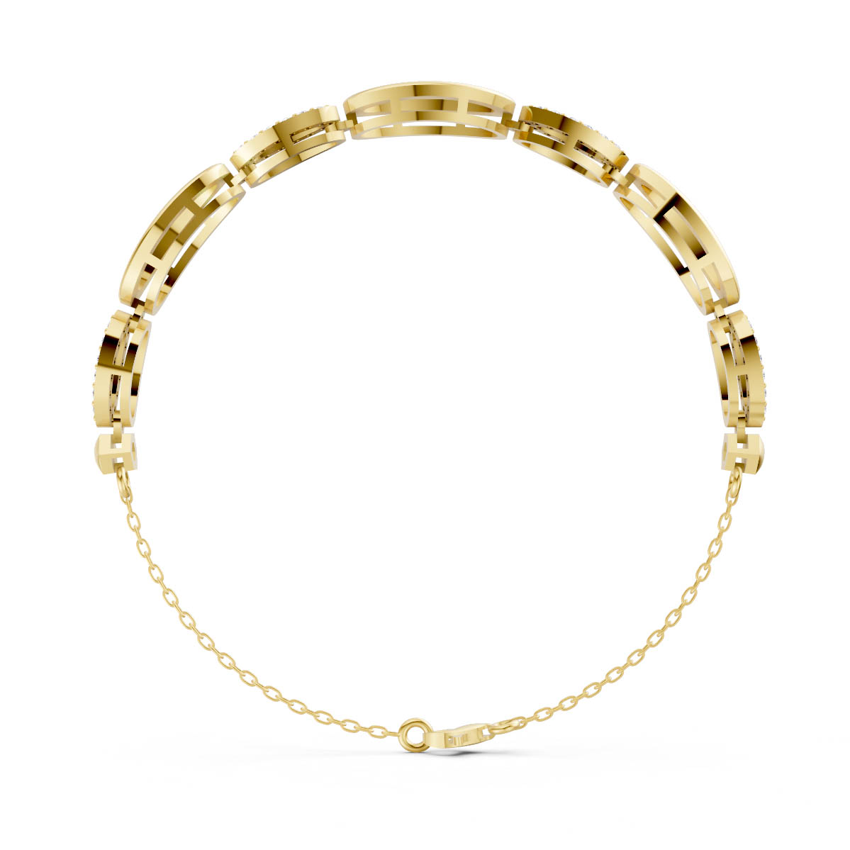 Curving Split Diamond Bracelet view 4