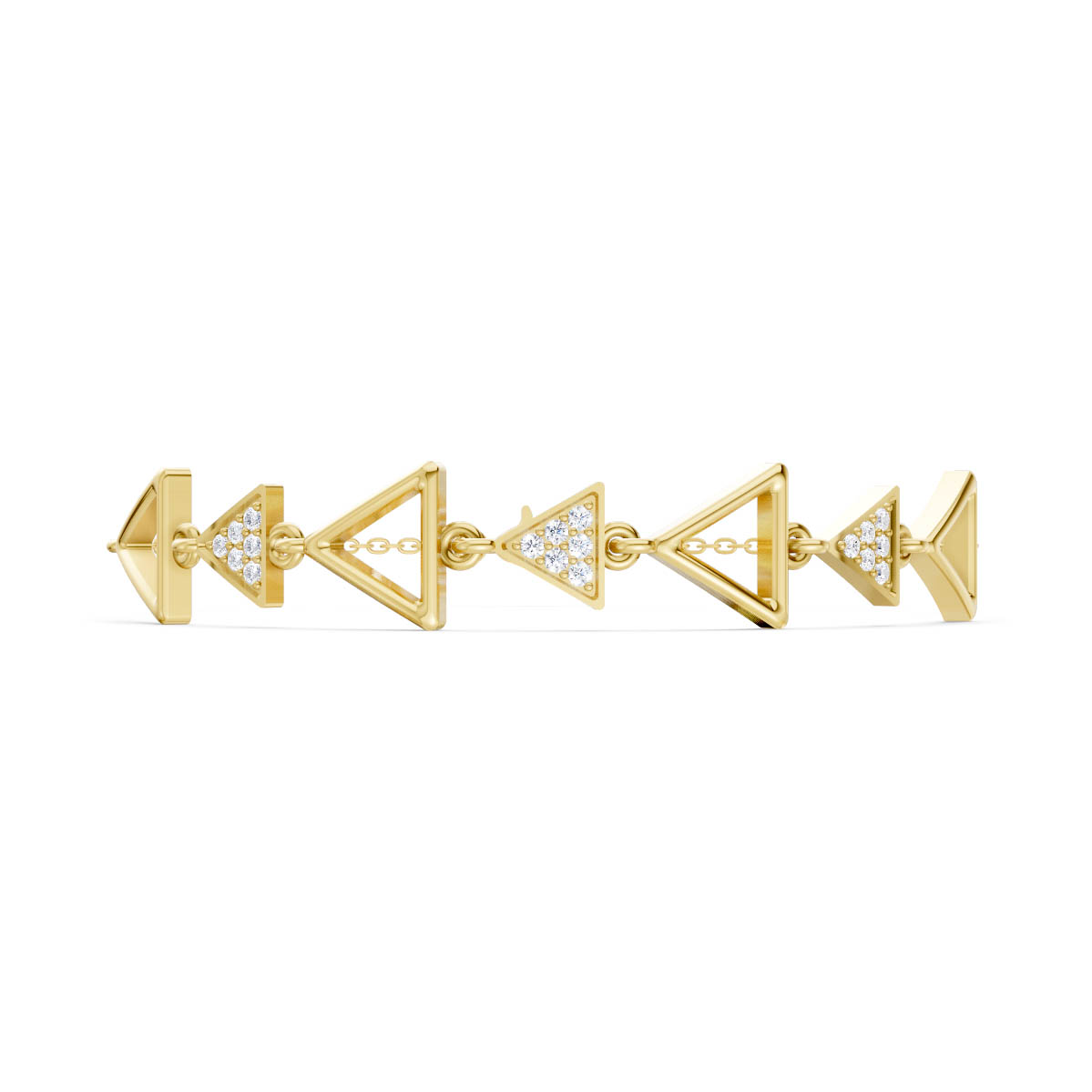 Geometric Triangle Link Bracelet