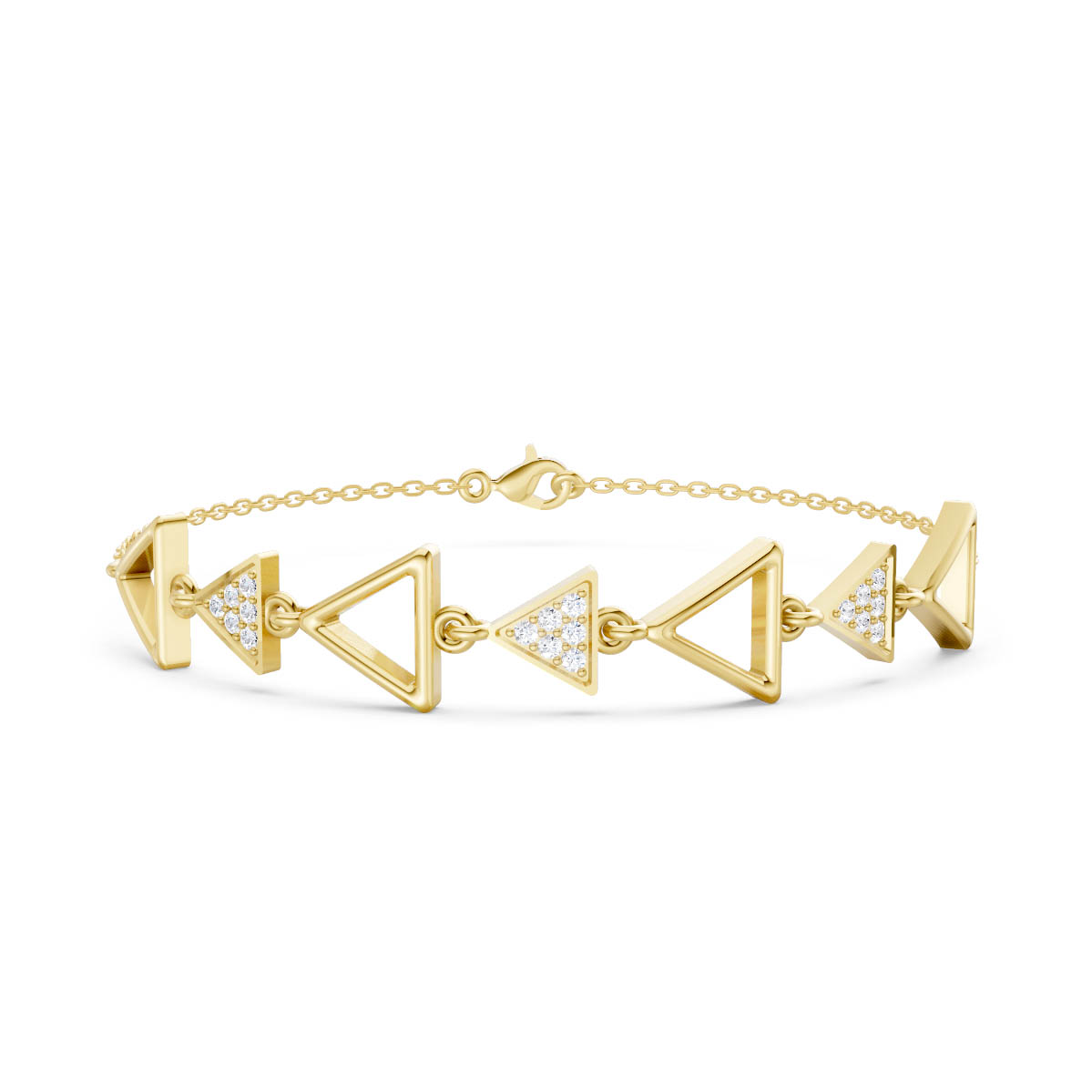 Geometric Triangle Link Bracelet view 2