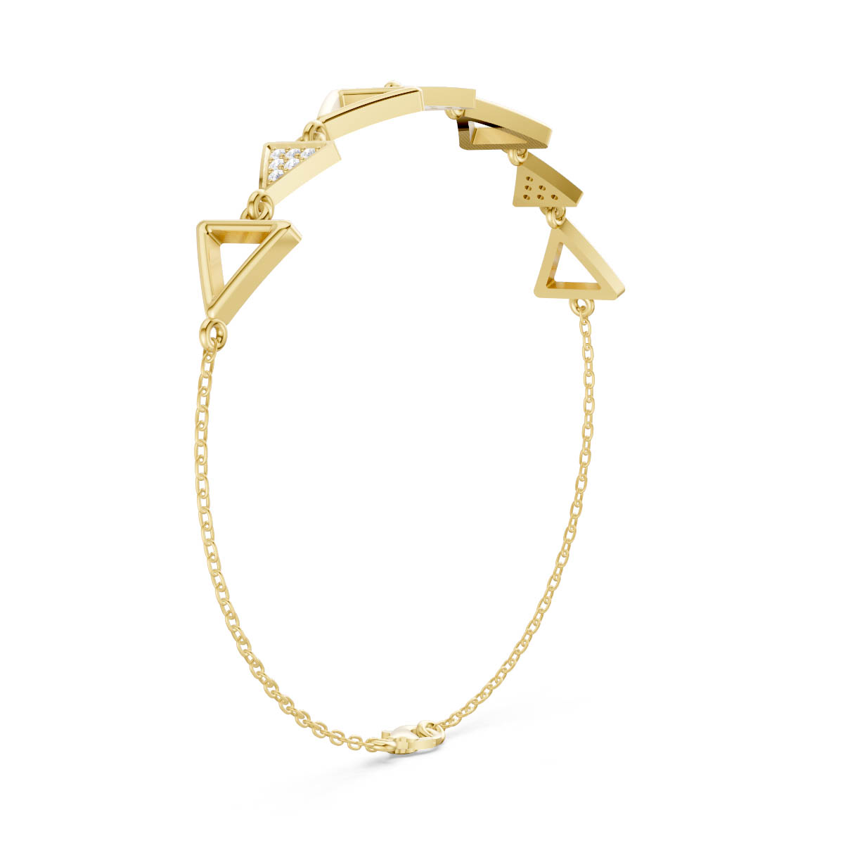 Geometric Triangle Link Bracelet view 3