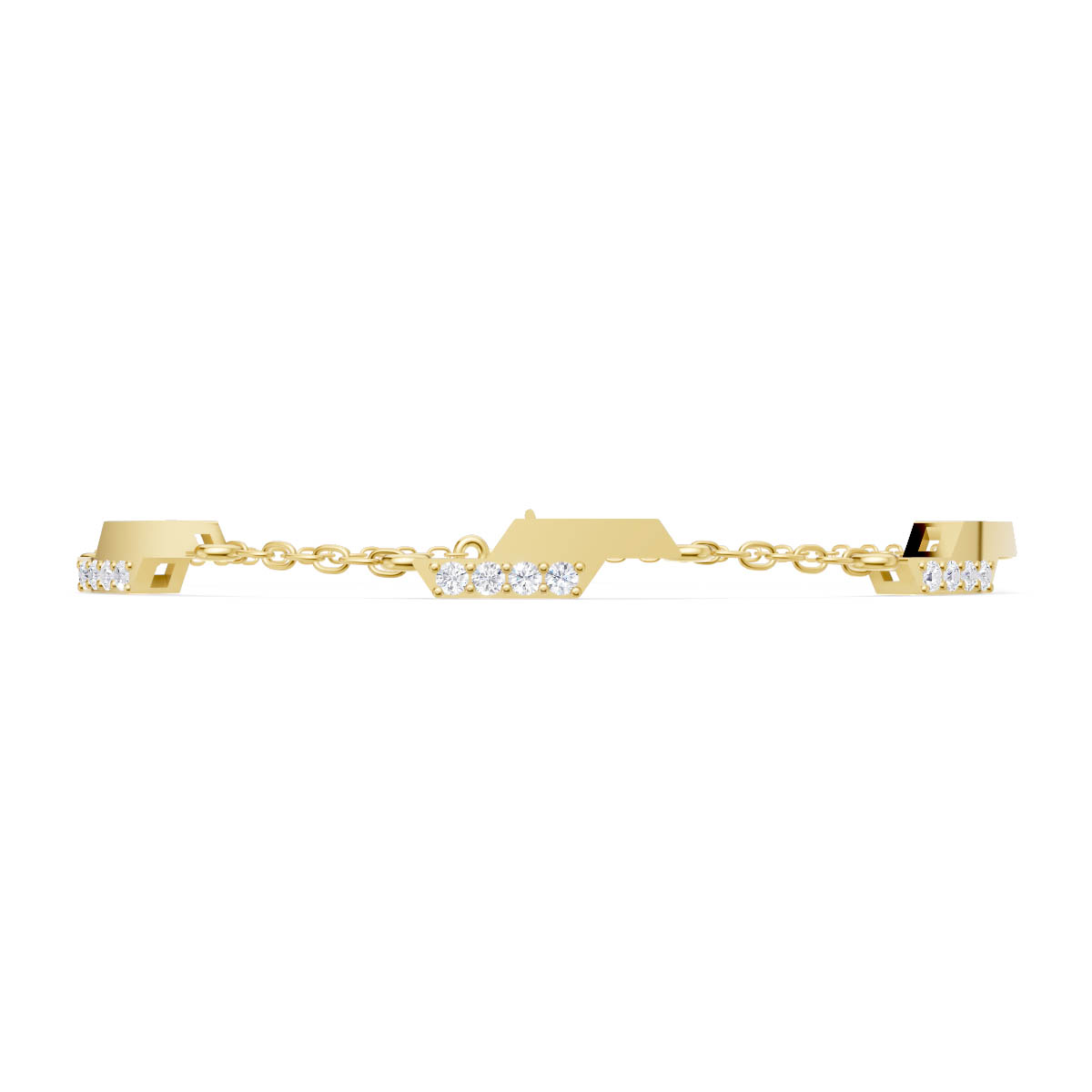 Modern Trapezoid Link Bracelet