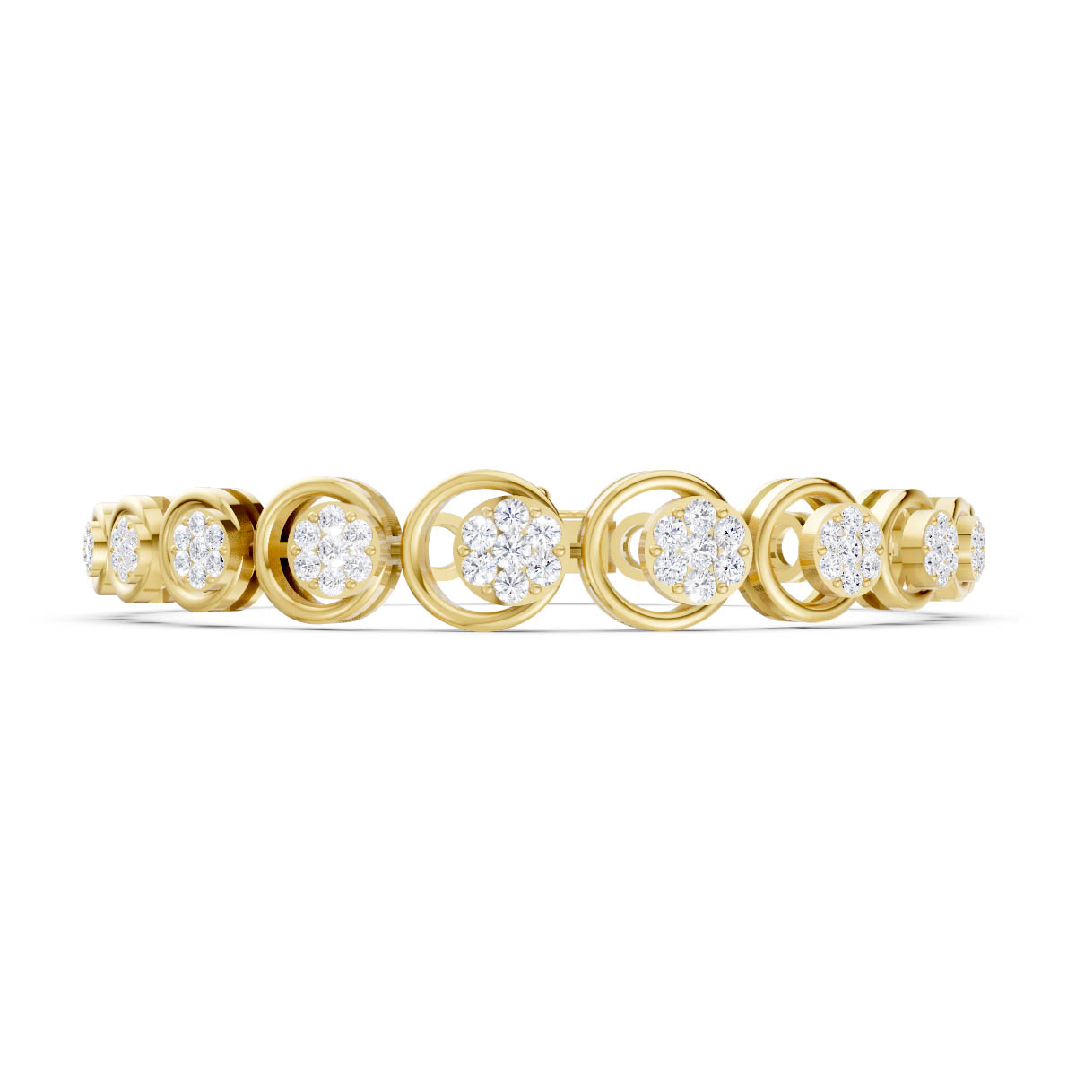 Concentric Circle Cluster Bracelet