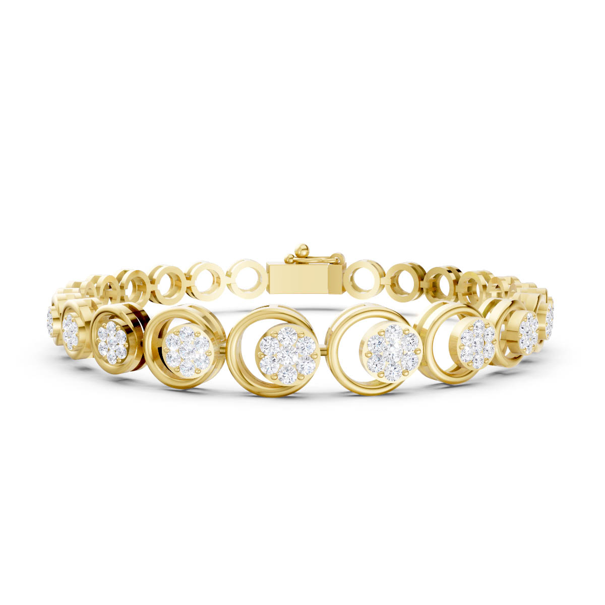 Concentric Circle Cluster Bracelet view 2