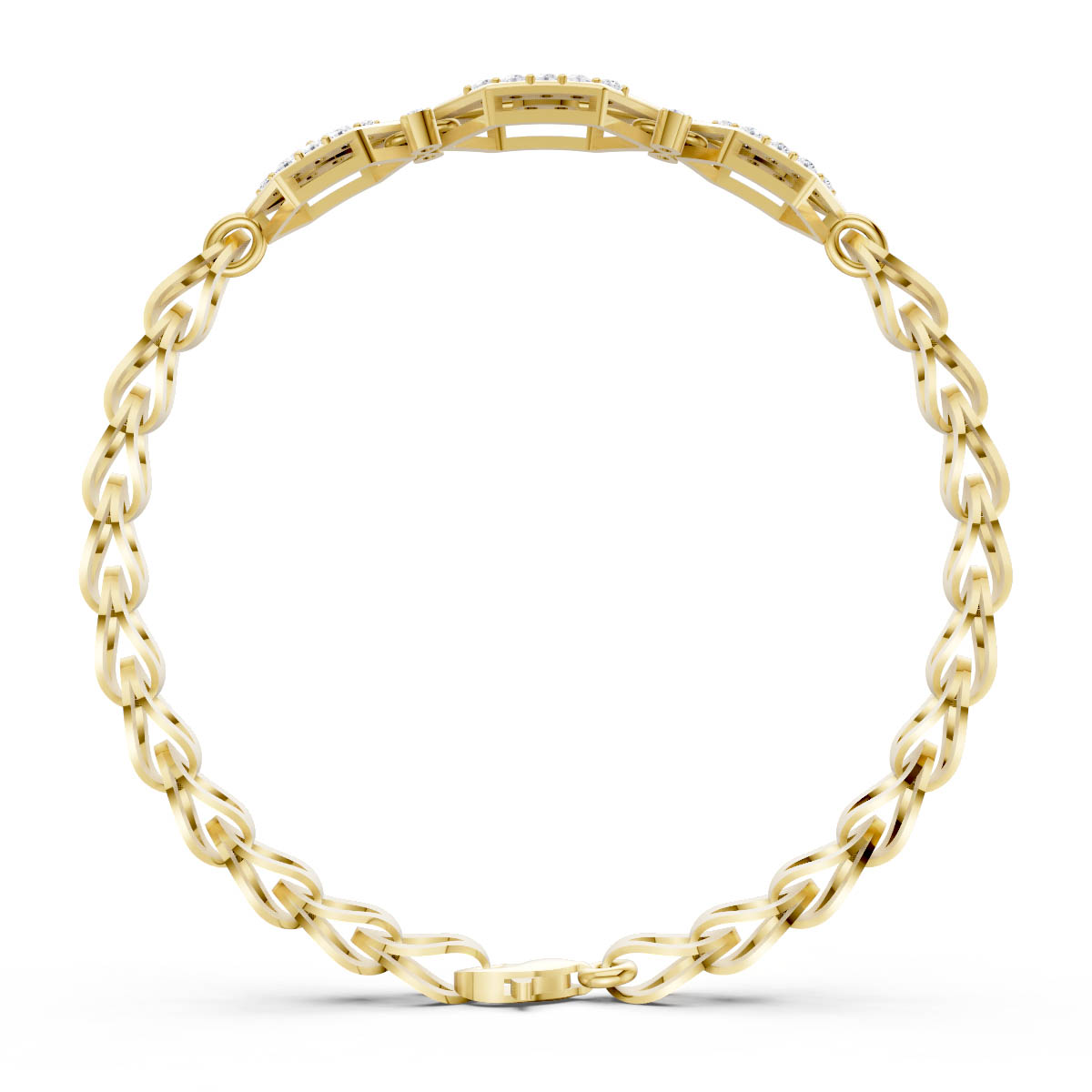 Geometric Openwork Hexagon Bracelet view 4