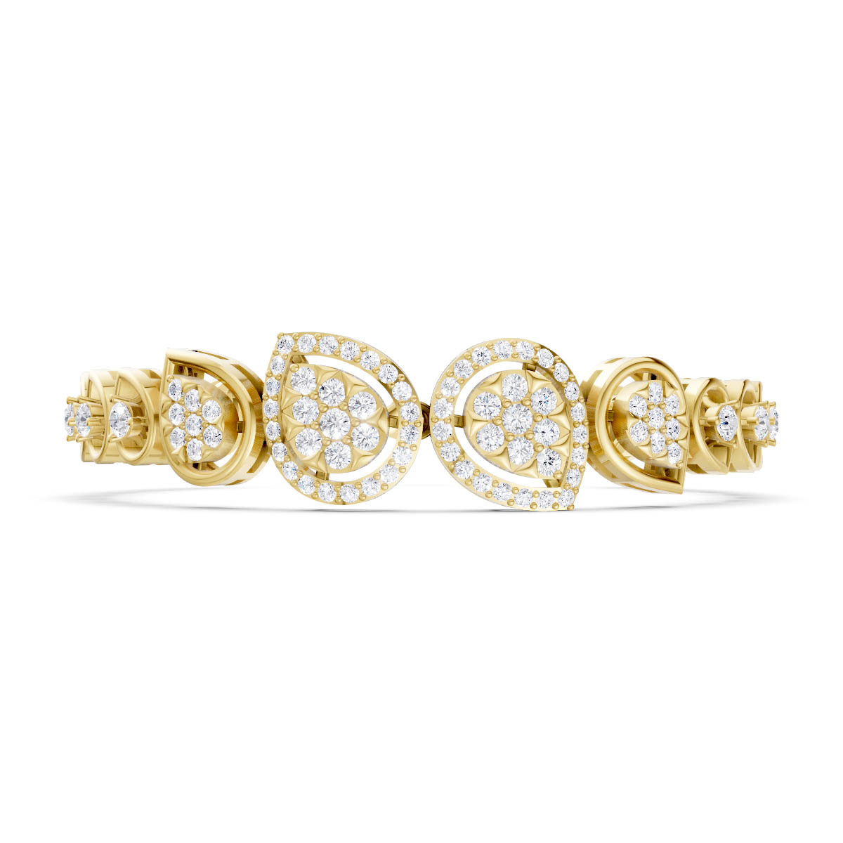 Teardrop Diamond Cluster Bracelet