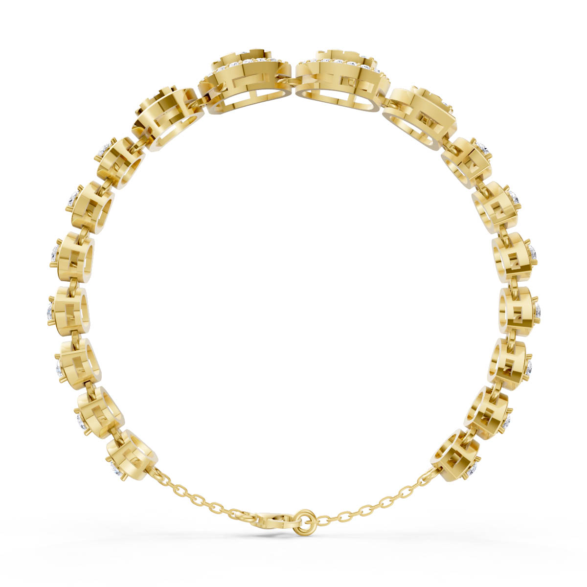 Teardrop Diamond Cluster Bracelet view 4