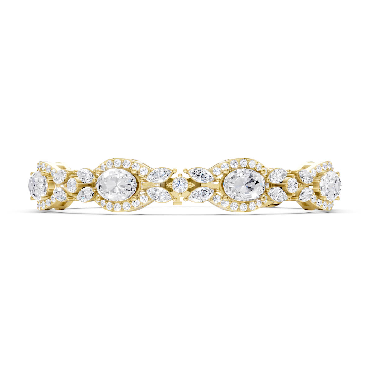 Vintage Oval Halo Bracelet