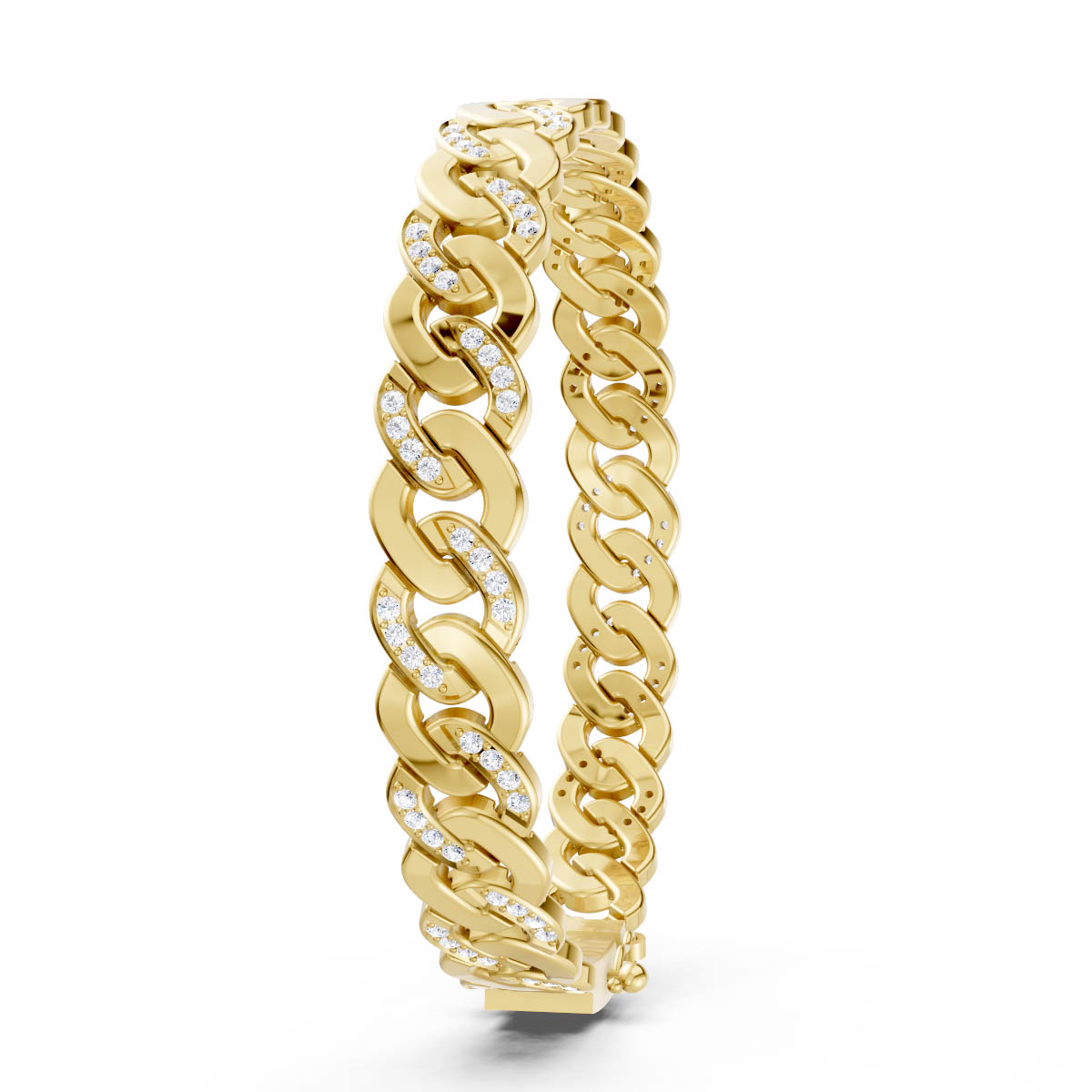 Pave Accent Cuban Bracelet view 3