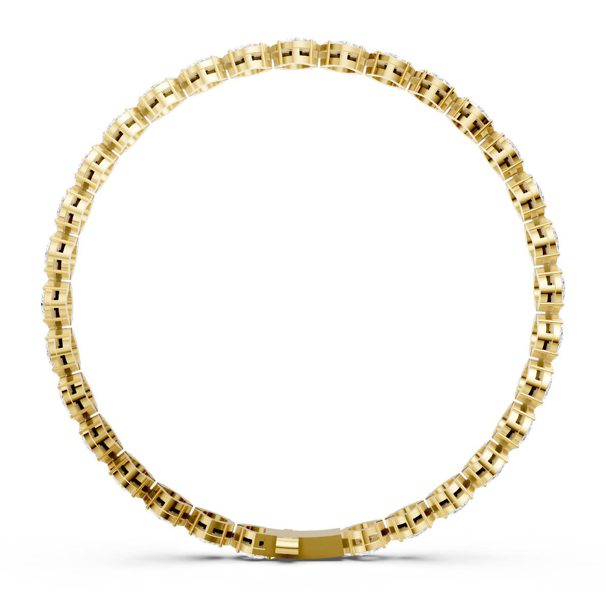 Diamond Geometric Link Bracelet view 4