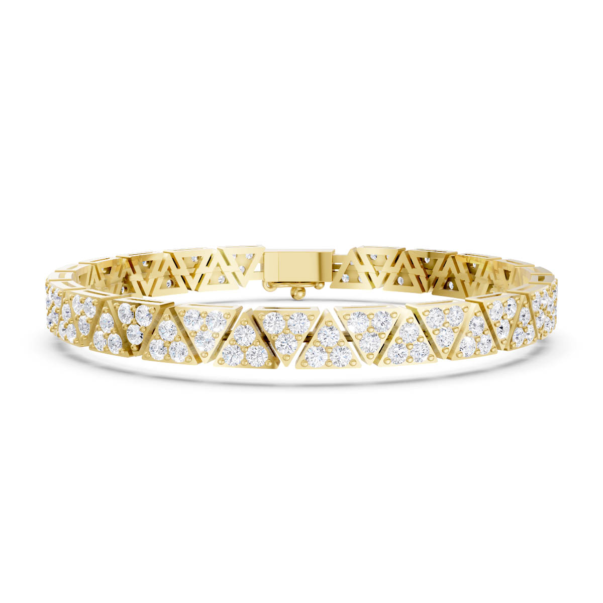 Diamond Triangle Link Bracelet view 2