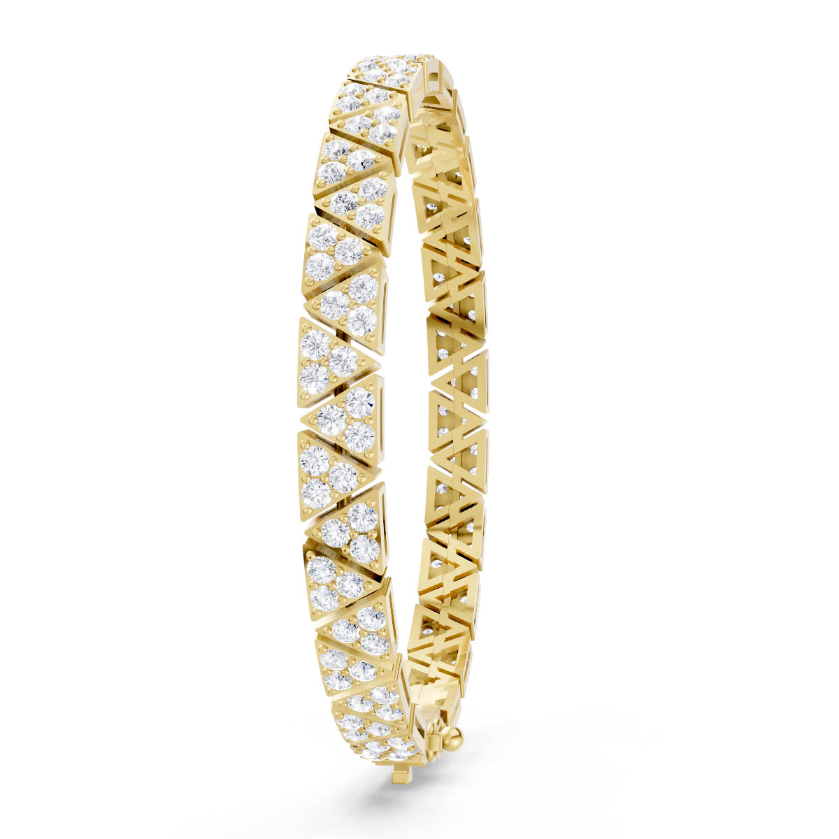 Diamond Triangle Link Bracelet view 3