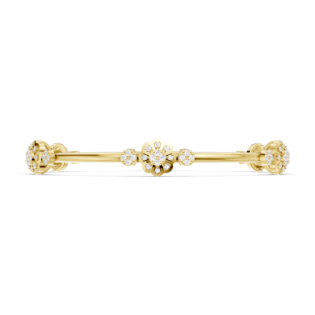 Diamond Floral Station Bracelet