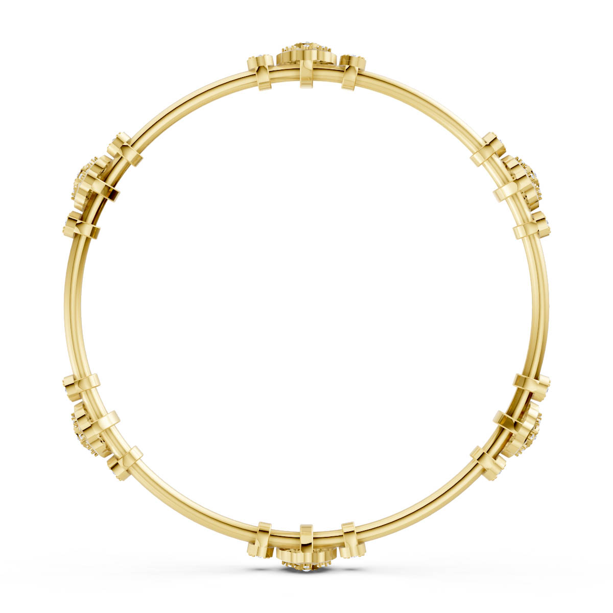 Diamond Floral Station Bracelet view 4