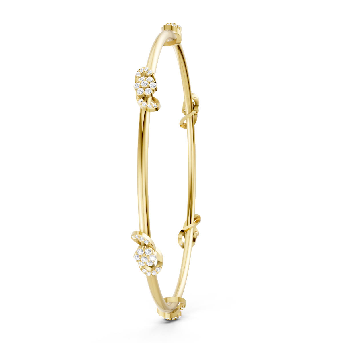 Diamond Infinite Loop Bracelet view 3