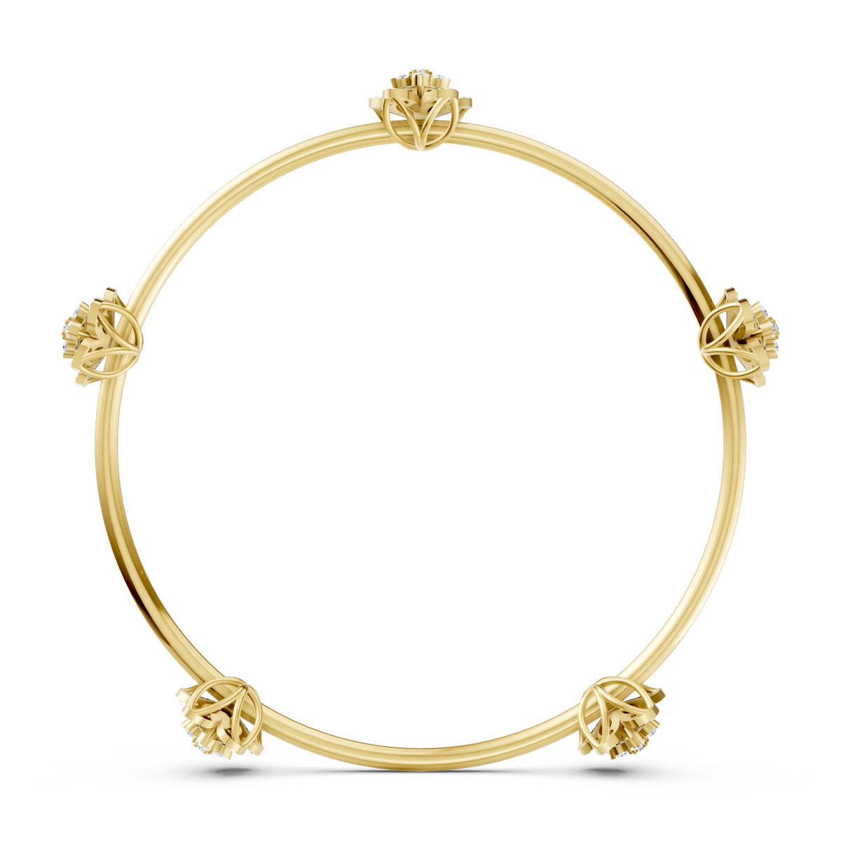 Diamond Five Petal Bracelet view 4