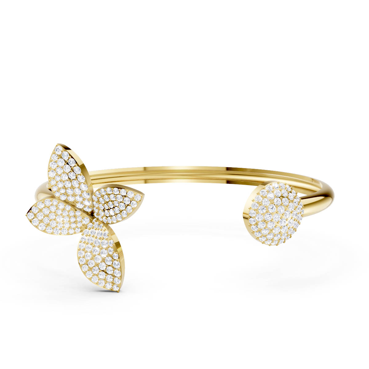 Diamond Floral Open Cuff view 2