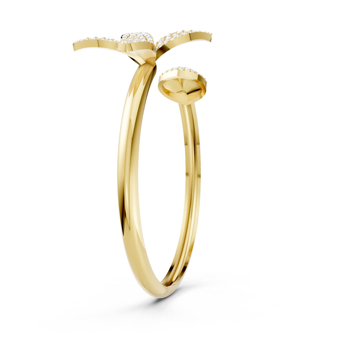 Diamond Floral Open Cuff view 3