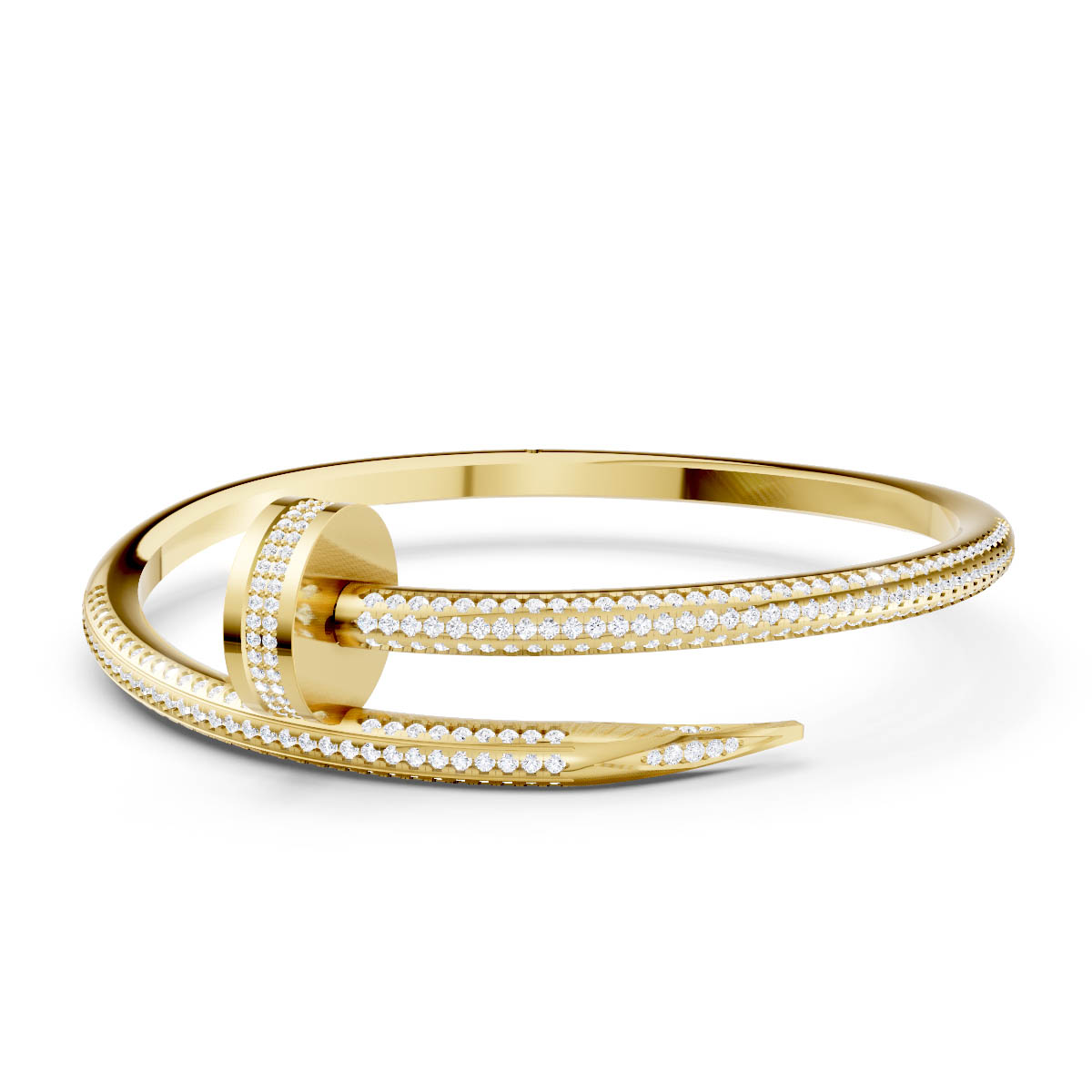 Diamond Wrapped Nail Bangle view 2