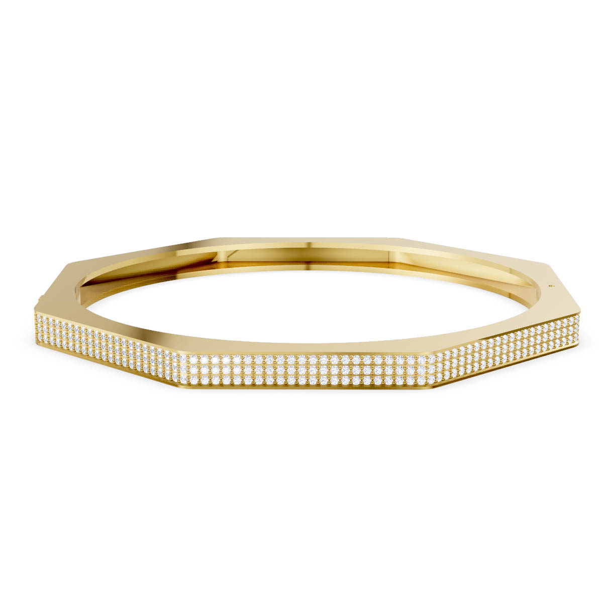 Diamond Pavé Hexagonal Bangle view 2