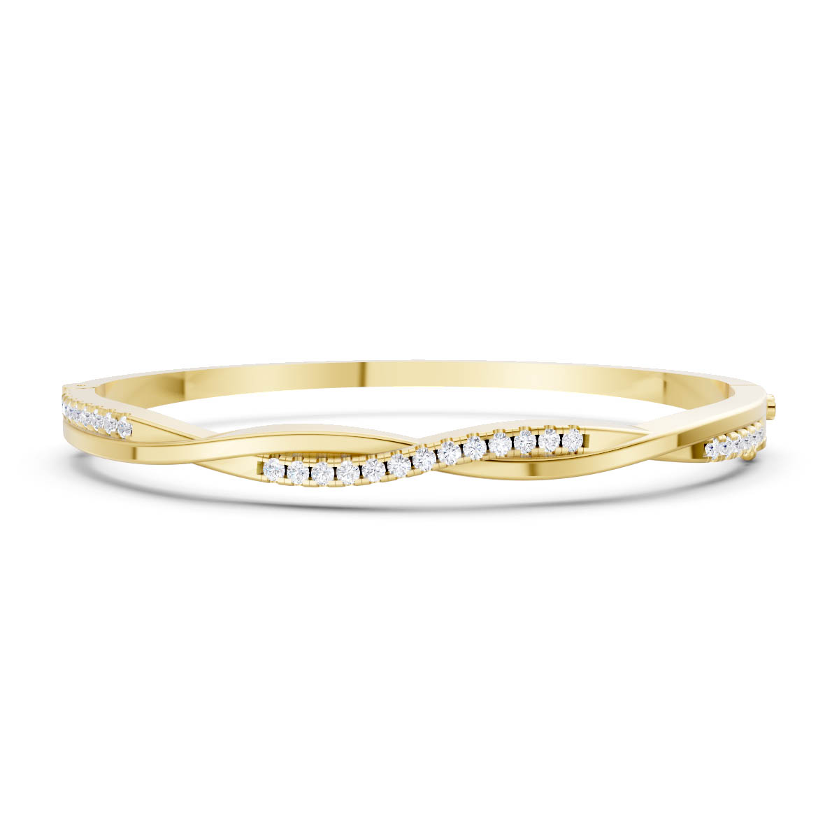 Diamond Twisted Wave Bangle view 2