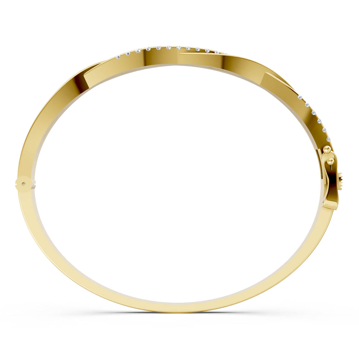Diamond Twisted Wave Bangle view 4