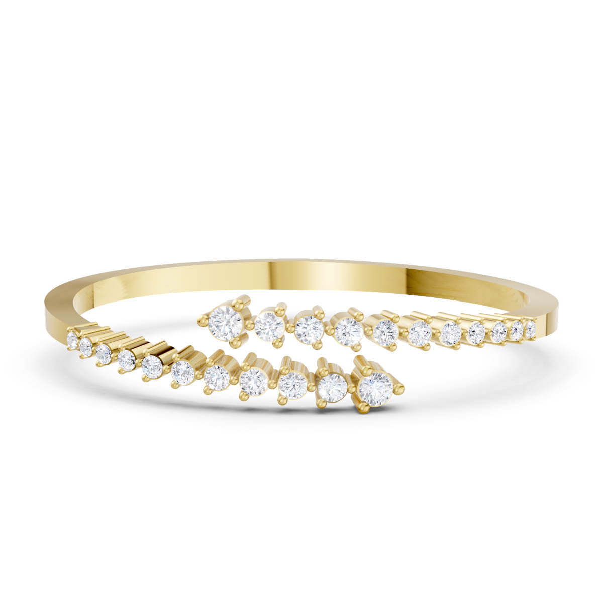 Diamond Graduated Bypass Bangle view 2