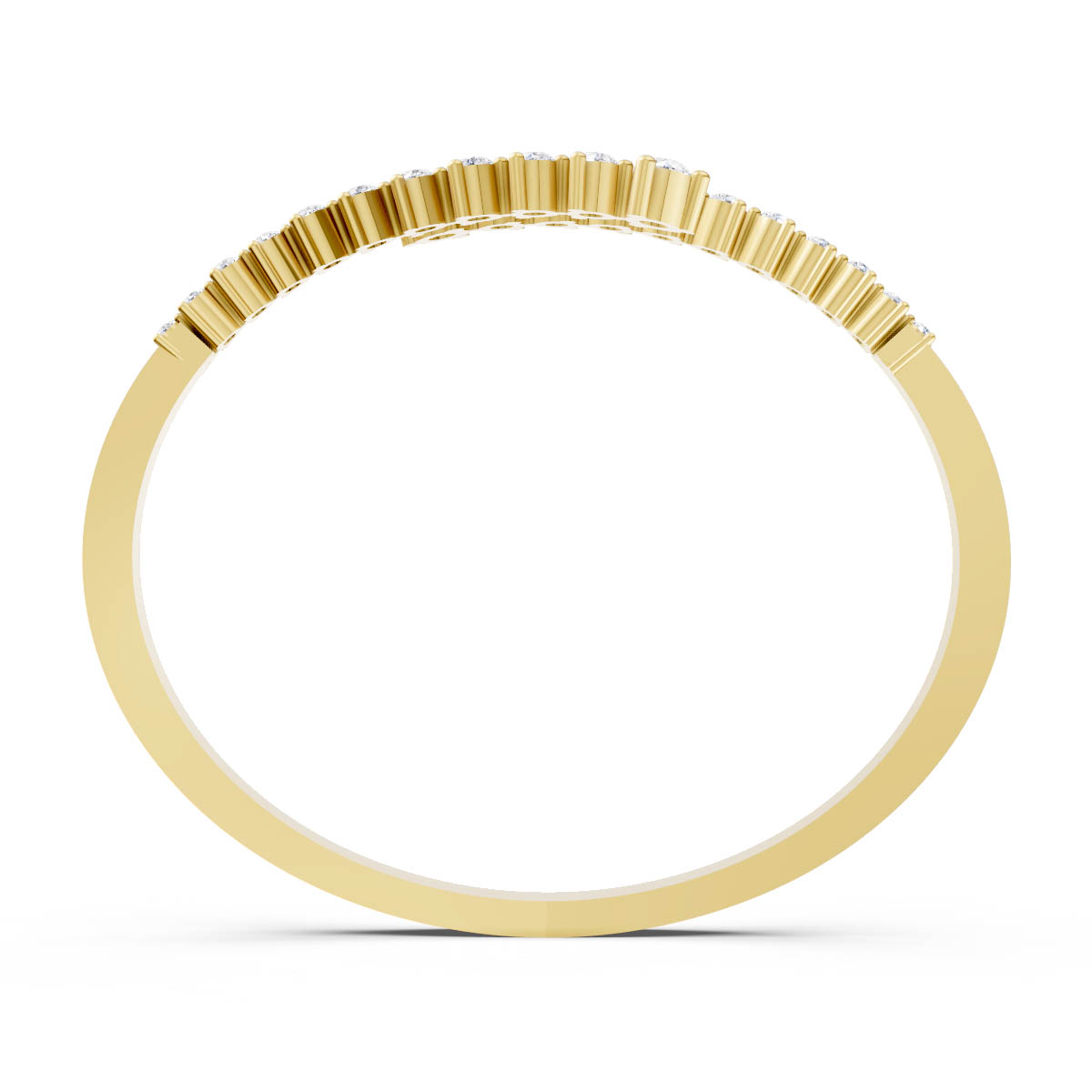 Diamond Graduated Bypass Bangle view 4