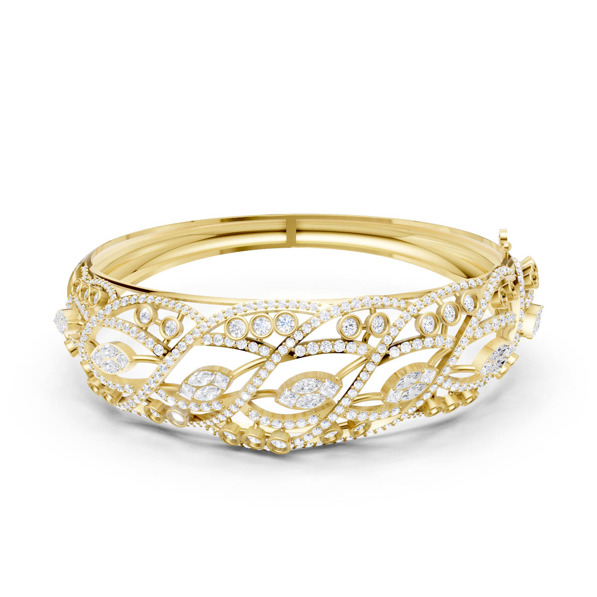 Diamond Double Row Bangle view 2