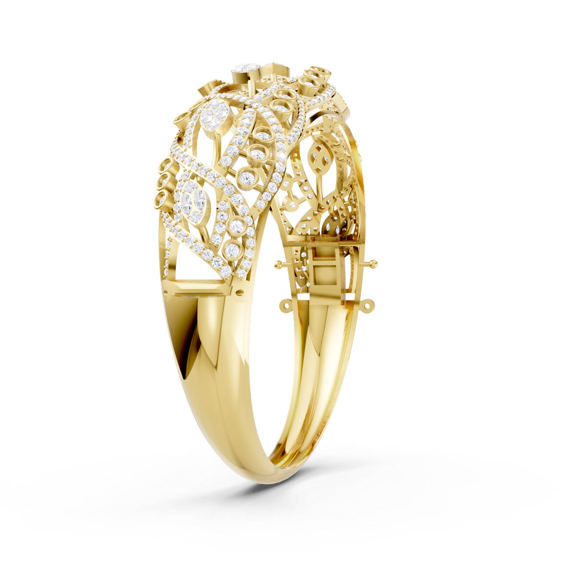 Diamond Double Row Bangle view 3