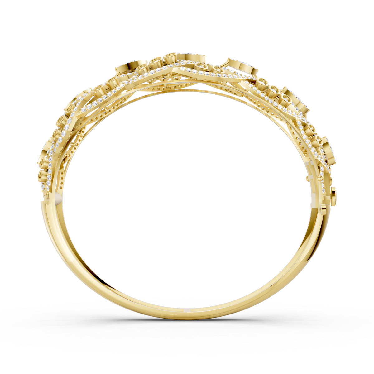 Diamond Double Row Bangle view 4