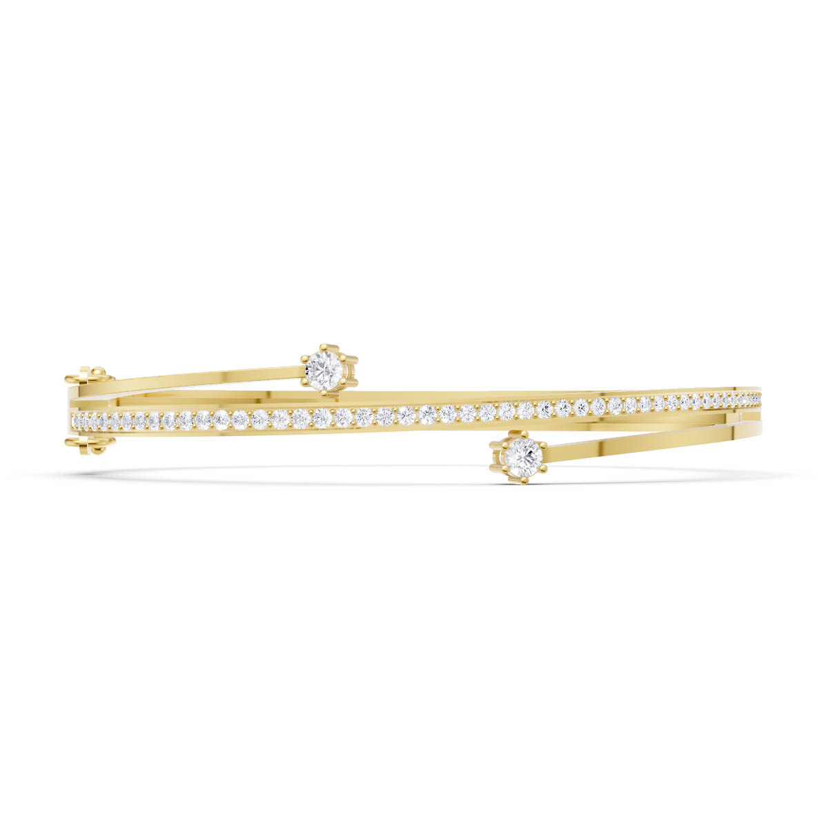 Diamond Orbital Bypass Bangle