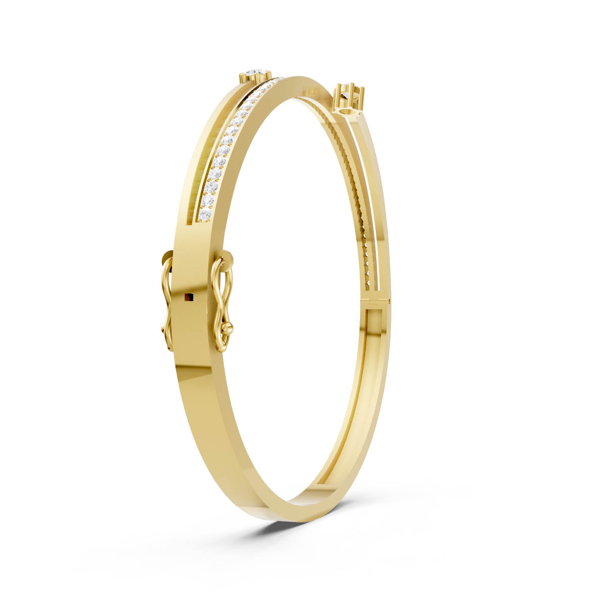 Diamond Orbital Bypass Bangle view 3